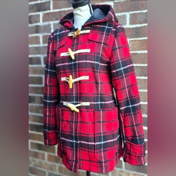 GAP Red Plaid Wool Utility Jacket - Picture 7 of 11